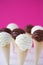 Ice cream cones - organic vanilla & chocolate