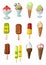 Ice cream cones, sundae desserts and popsicles