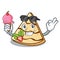 With ice cream crepe character cartoon style