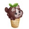 Ice cream cute bear