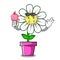 With ice cream daisy flower character cartoon