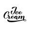Ice Cream Day calligraphy hand lettering isolated on white. Vector template for typography poster, sticker, banner, flyer, cafe or