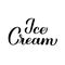 Ice Cream Day calligraphy hand lettering isolated on white. Vector template for typography poster, sticker, banner, flyer, cafe or