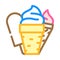 ice cream department color icon vector illustration
