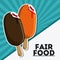 Ice cream fair food snack carnival icon