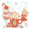 ICE CREAM FAIRY Christmas Vector Illustration Cartoon Set for Print