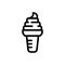 Ice cream Fast Food icon outline vector. isolated on white background