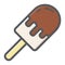 Ice cream filled outline icon, food and drink