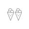 ice-cream friendship outline icon. Elements of friendship line icon. Signs, symbols and vectors can be used for web, logo, mobile