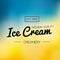 Ice Cream and Frozen Yogurt Logo. Vector vintage Emblem. Summer Logo design element. Retro label for Creamery.