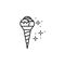 Ice cream, horn icon. Element of Party icon. Thin line icon