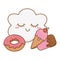 Ice cream and ice lolly and donut