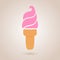 Ice cream icon - pink color.