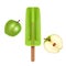 The Ice cream isolated on white background, the Green popsicle with Apple flavor, realistic 3d illustration, Vector EPS 10