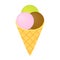 Ice cream isometric 3d icon