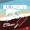 Ice cream label. Polar bear.