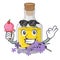 With ice cream lavender oil isolated with the mascot