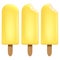 Ice cream lemon set on white background for Your business project. Realistic Snacks for ice cream from milk. Ice lolly. Vector Il
