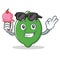 With ice cream lime character cartoon style