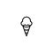 Ice cream line icon vector illustrator graphic design thin line icon on white background