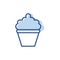 ice cream lineal icon color. vector line simple logo illustration