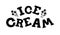 Ice cream logo children`s cafe lettering