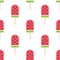 Ice cream lolly seamless pattern on white background