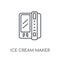 ice cream maker linear icon. Modern outline ice cream maker logo