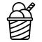 Ice cream milkshake icon, outline style