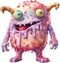 An Ice Cream monster painting. Ai-generated.