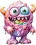 An Ice Cream monster painting. Ai-generated.