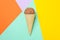 Ice cream on multicolor background