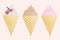 Ice cream origami in the cone