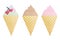 Ice cream origami in the cone