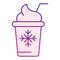 Ice cream in paper cup flat icon. Frozen yogurt violet icons in trendy flat style. Dessert gradient style design