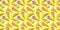 Ice cream pattern on pastel yellow background. Top view, flat lay. Seamless