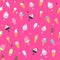 Ice cream pattern - pink background.
