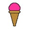 Ice cream pixel art. 8 bit Icecream Vector illustration