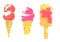 Ice cream. Pixel illustration