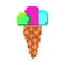 Ice cream pixel , pixel art illustration