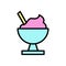 Ice cream, plate icon. Simple color with outline vector elements of freeze sweet icons for ui and ux, website or mobile