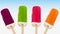 Ice cream pops. Vector.