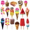 Ice cream and popsicle set