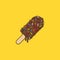 Ice cream popsicle with sprinkles vector illustration