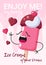 Ice Cream poster with cute ice cream character with face and hands, vertical banner, Ice cream of your Dream