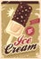 Ice Cream promotional retro poster design