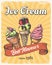 Ice cream retro poster