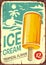 Ice cream retro poster design