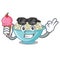 With ice cream rice bowl character cartoon