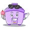 With ice cream rice cooker character cartoon
